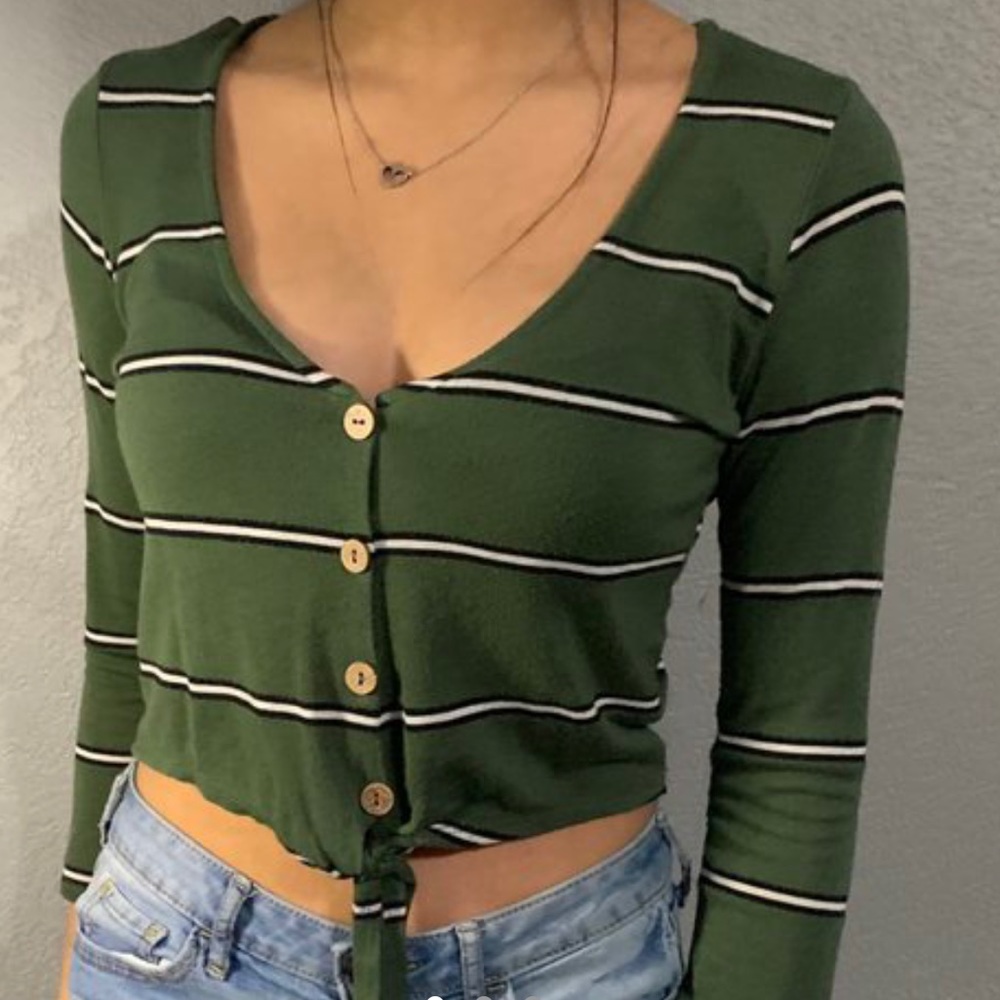 Striped green long sleeve
